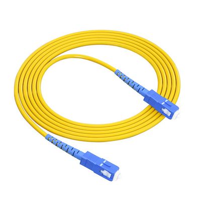 Simplex SC UPC G652D Μονότυπο 2.0mm Fiber Patch Cable 3m PVC Jacket Μπλε ανθεκτικός σύνδεσμος για εφαρμογές τηλεπικοινωνιών