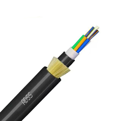 ADSS 48 πυρήνων οπτικό καλώδιο μονής ίνας G652D, σχεδιασμός χαλαρού σωλήνα, εξωτερικό περίβλημα PE για εγκατάσταση σε εναέριες γραμμές ηλεκτρικής ενέργειας