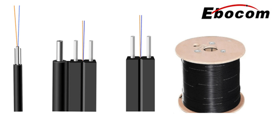 Εξωτερικό Χωρίς μέταλλο GJYXFCH 1- 4Core G652D G657A1 G657A2 Καλώδιο πτώσης για επικοινωνία ftth