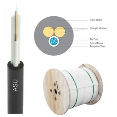 ASU Self-Supporting FRP Strength Tube 7.0/8.0 HDPE Drop Cable